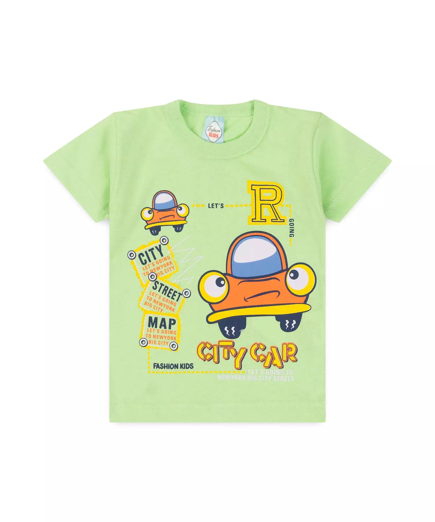 Conjunto de Verão para Bebê Menino Carrinho Verde