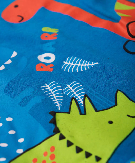 Conjunto de Verão para Bebê Menino Dino Azul