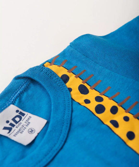 Conjunto de Verão para Bebê Menino Girafinha Azul