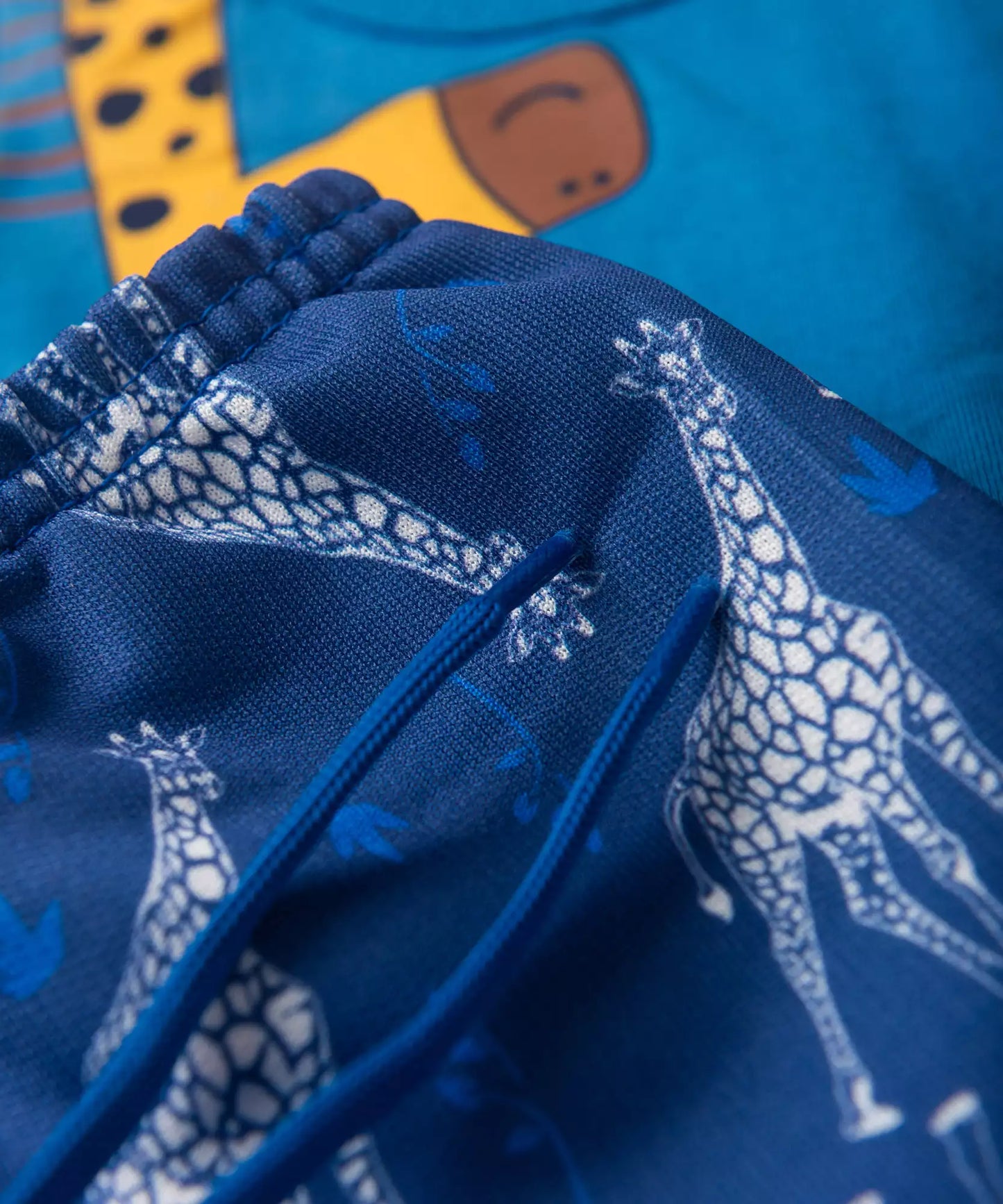 Conjunto de Verão para Bebê Menino Girafinha Azul