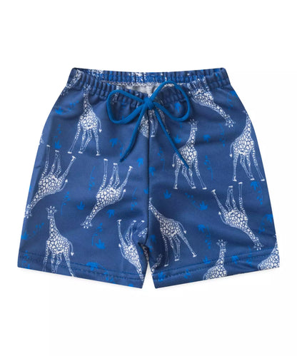 Conjunto de Verão para Bebê Menino Girafinha Azul