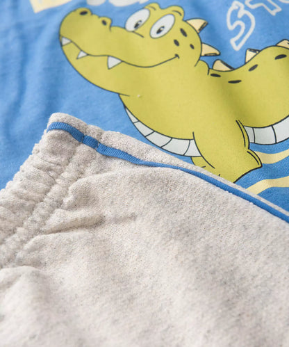 Conjunto de Verão para Bebê Menino Jacarézinho Azul