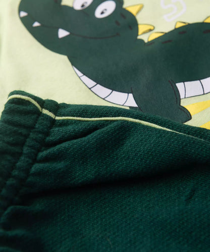 Conjunto de Verão para Bebê Menino Jacarézinho Verde