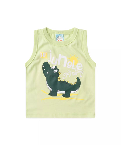 Conjunto de Verão para Bebê Menino Jacarézinho Verde