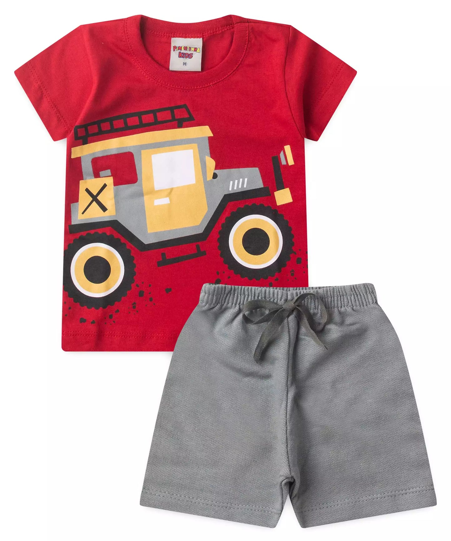 Conjunto de Verão para Bebê Menino Jeep Vermelho