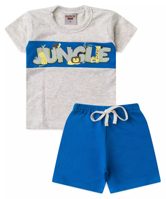 Conjunto de Verão para Bebê Menino Jungle Mescla