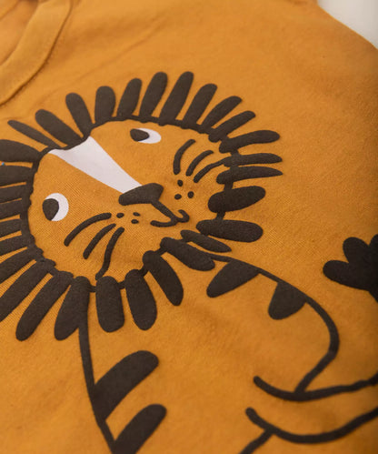 Conjunto de Verão para Bebê Menino Leãozinho Marrom
