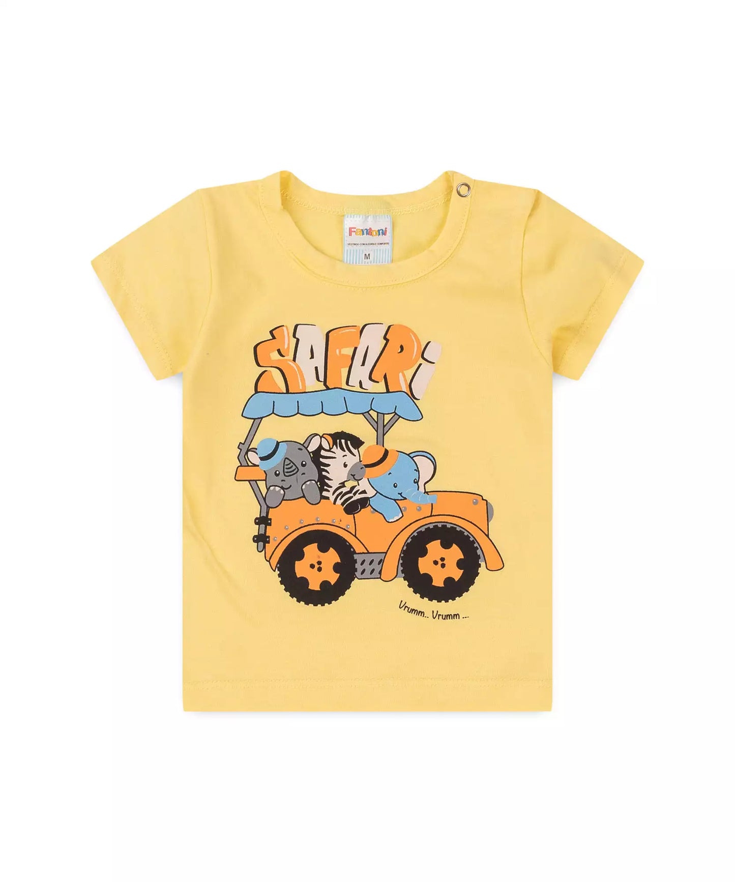 Conjunto de Verão para Bebê Menino Safari em Amarelo