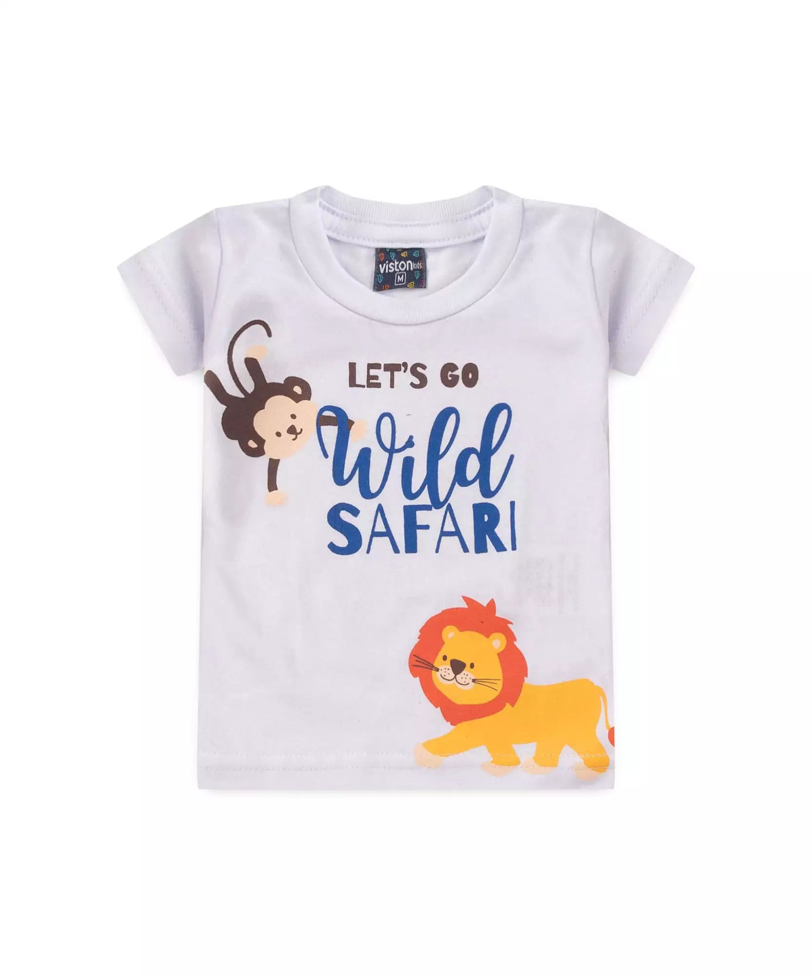 Conjunto de Verão para Bebê Menino Safari no Branco