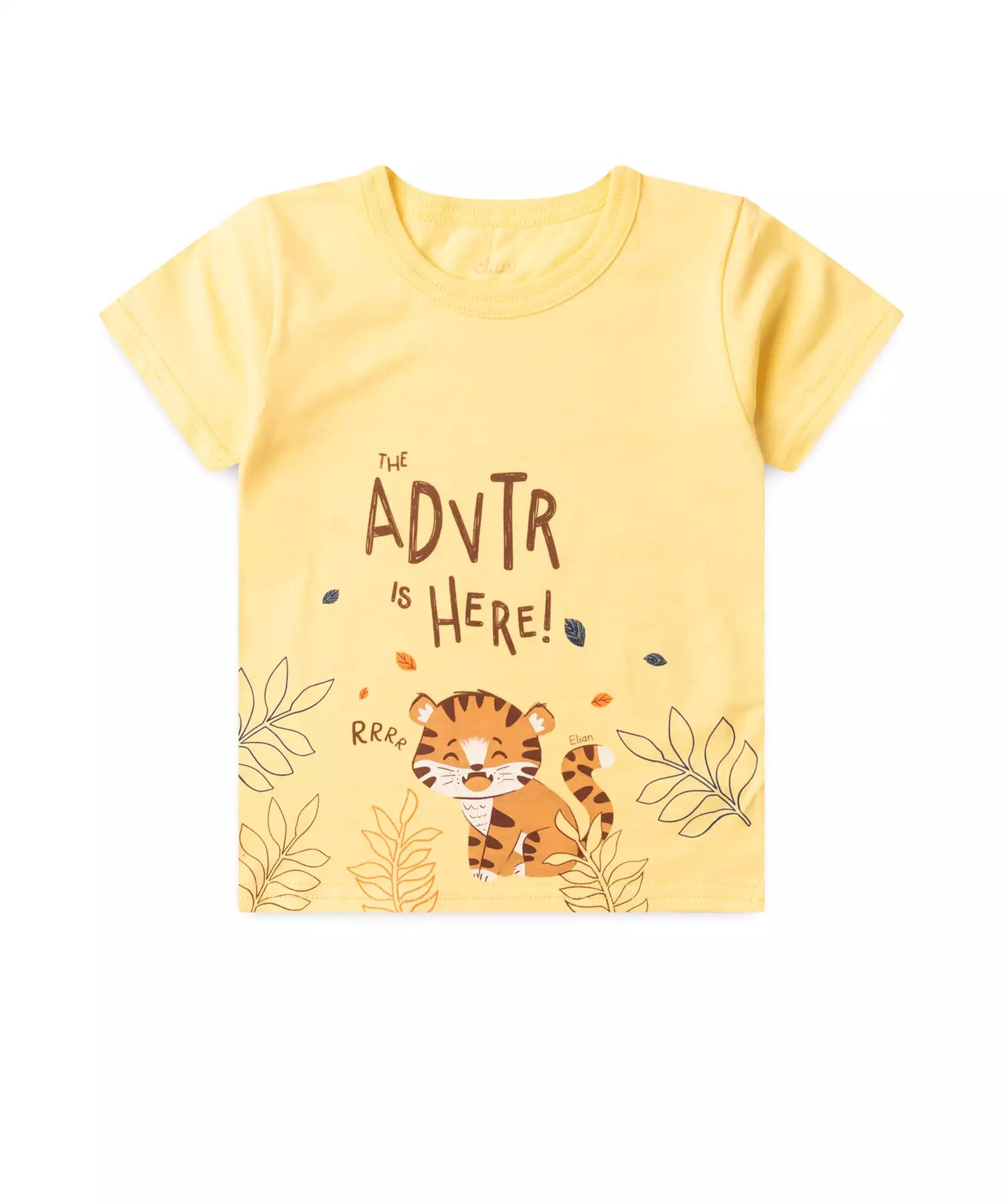 Conjunto de Verão para Bebê Menino Tigrinho Amarelo