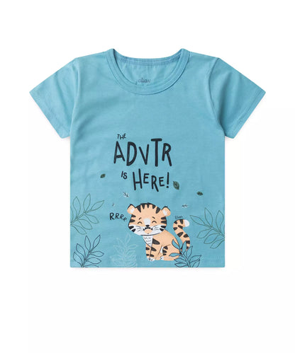 Conjunto de Verão para bebê Menino Tigrinho Azul