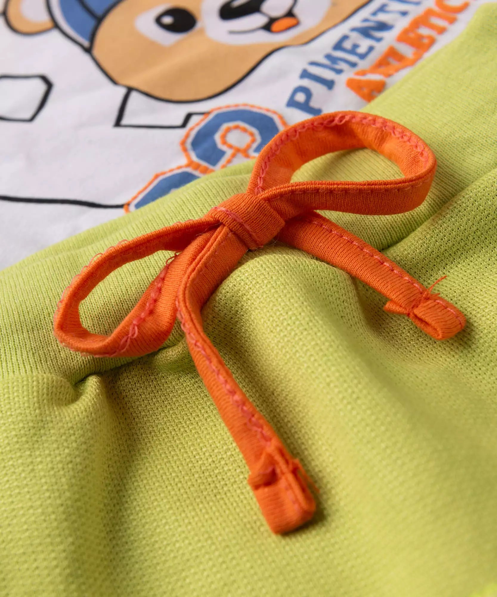 Conjunto de Verão para Bebê Menino Ursinho Branco