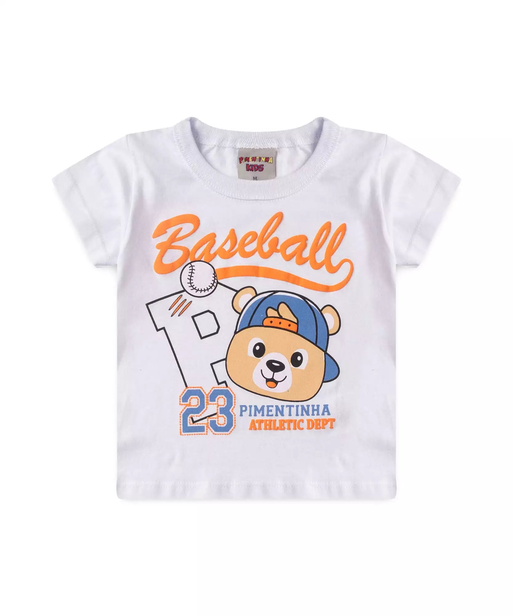 Conjunto de Verão para Bebê Menino Ursinho Branco