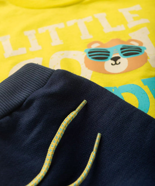 Conjunto de Verão para Bebê Menino Urso Verde