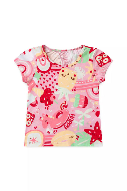 Conjunto de verão para Menina Alegria Tropical Vermelho