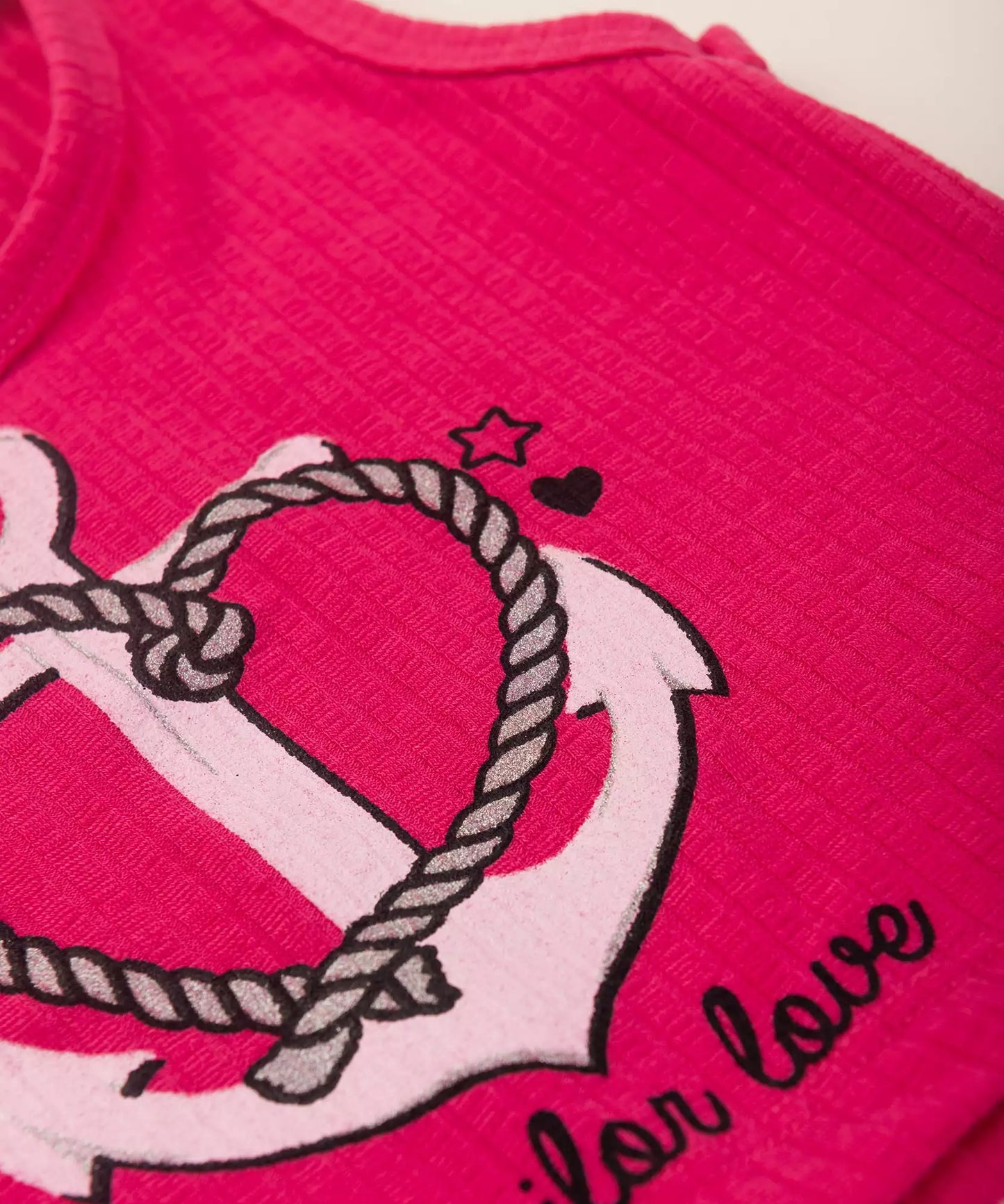 Conjunto de Verão para Menina Âncora Pink