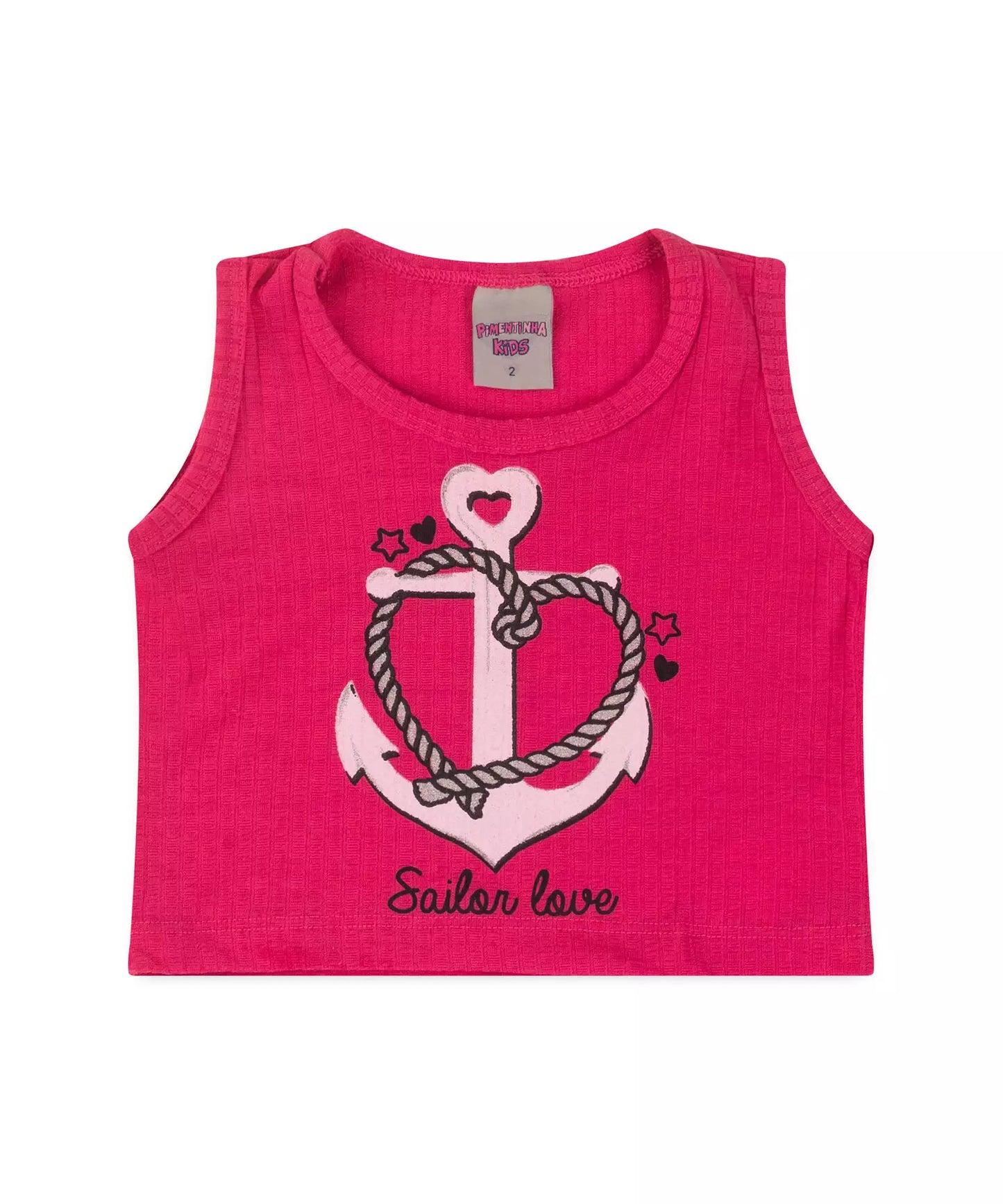 Conjunto de Verão para Menina Âncora Pink