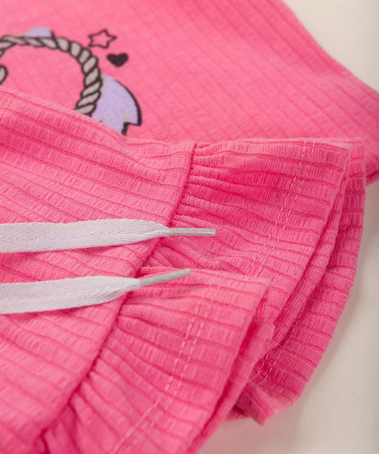 Conjunto de Verão para Menina Âncora Rosa