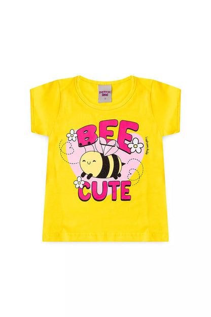 Conjunto de Verão para Menina Bee Cute Amarelo