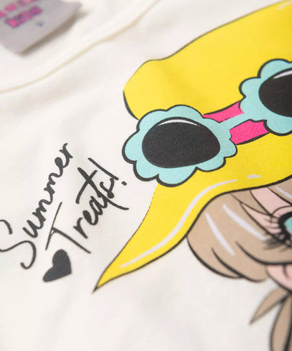 Conjunto de Verão para Menina Boneca Marfim