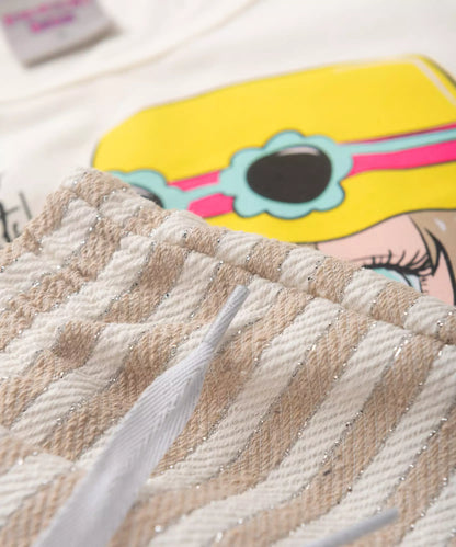 Conjunto de Verão para Menina Boneca Marfim