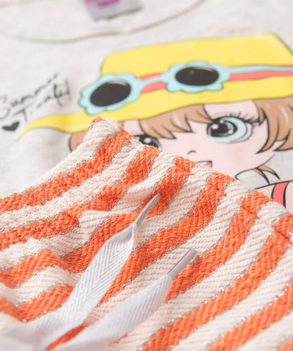 Conjunto de Verão para Menina Boneca Mescla