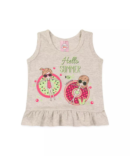 Conjunto de Verão para Menina Bonecas Mescla