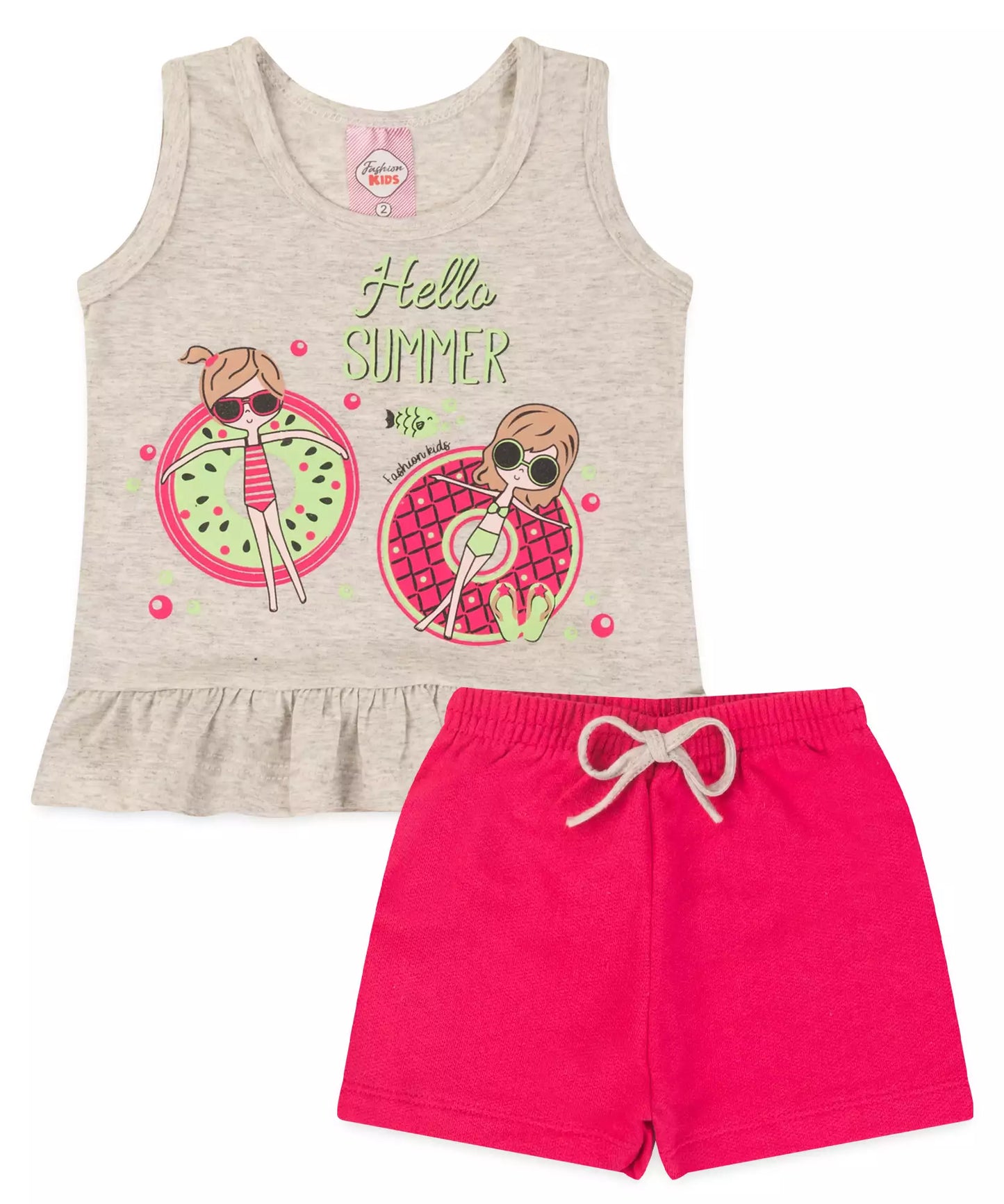 Conjunto de Verão para Menina Bonecas Mescla