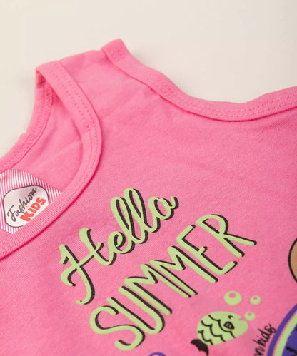Conjunto de Verão para Menina Bonecas Rosa