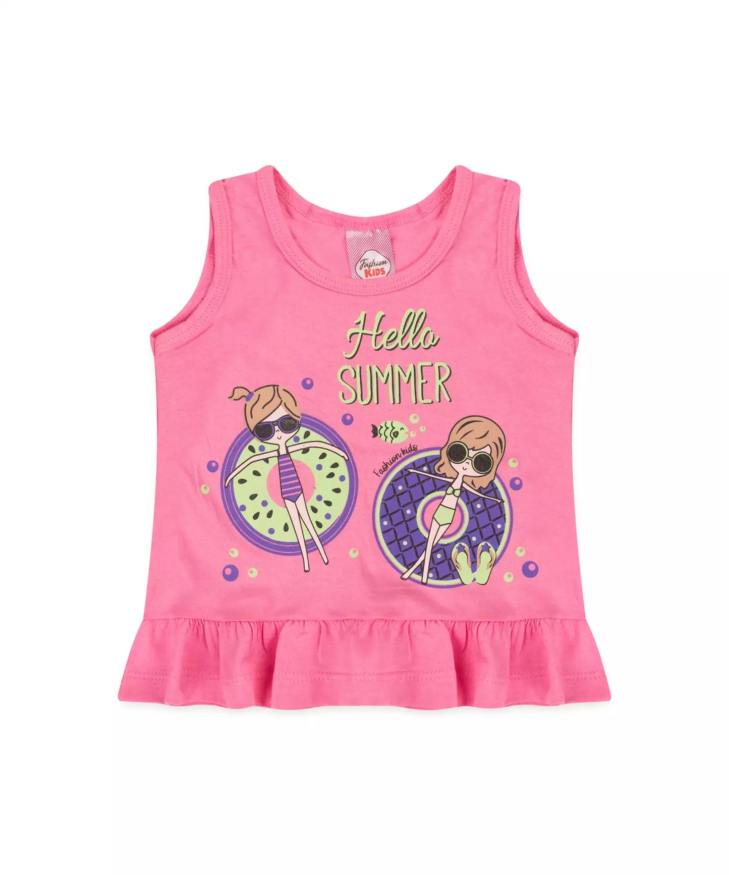 Conjunto de Verão para Menina Bonecas Rosa