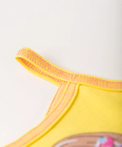 Conjunto de Verão para Menina Bonequinha Amarelo