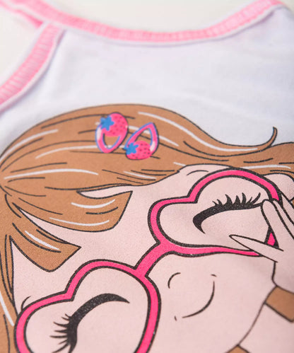 Conjunto de Verão para Menina Bonequinha Branco