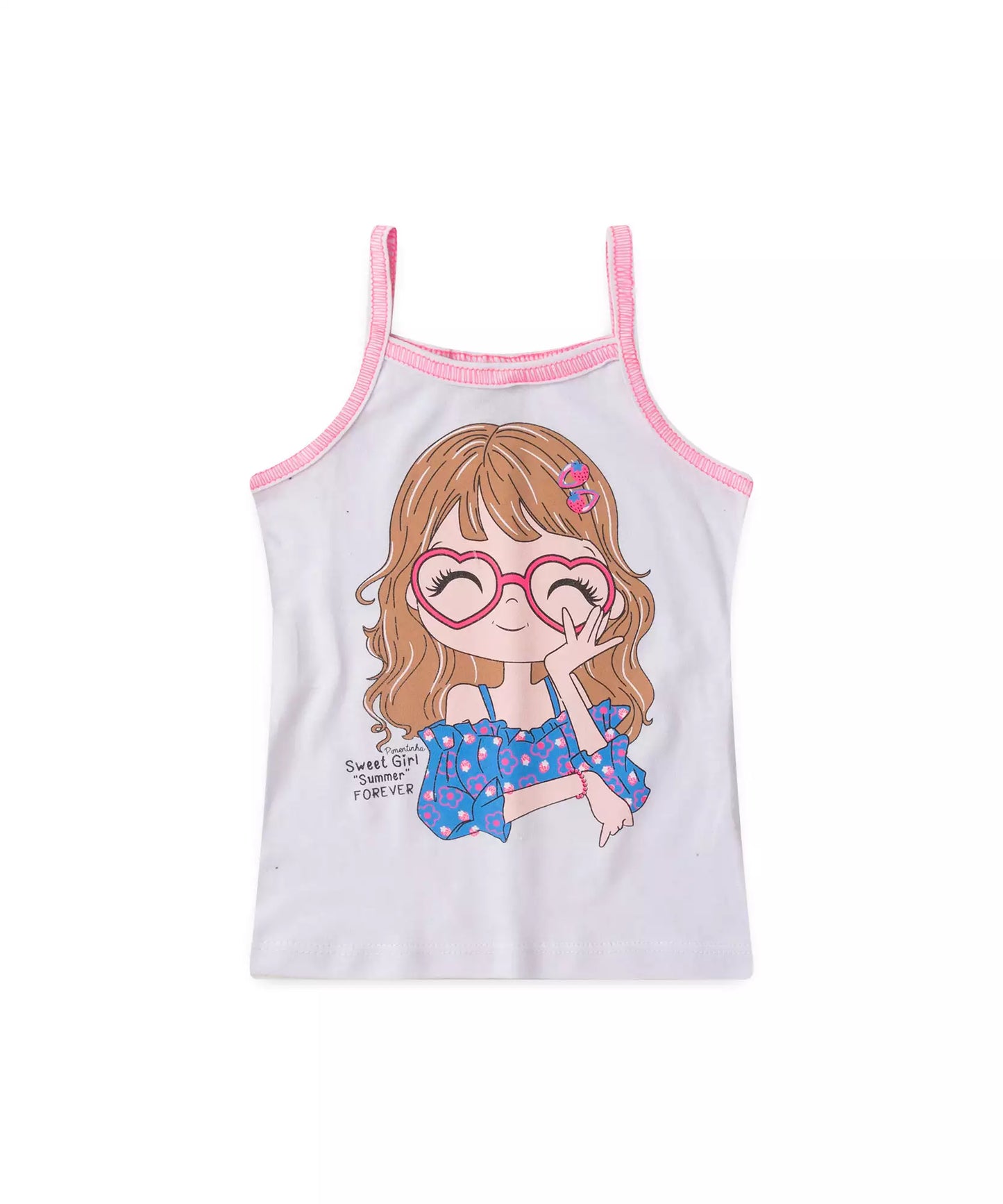 Conjunto de Verão para Menina Bonequinha Branco