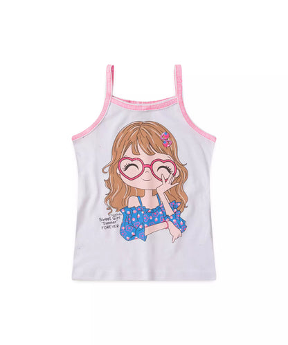 Conjunto de Verão para Menina Bonequinha Branco