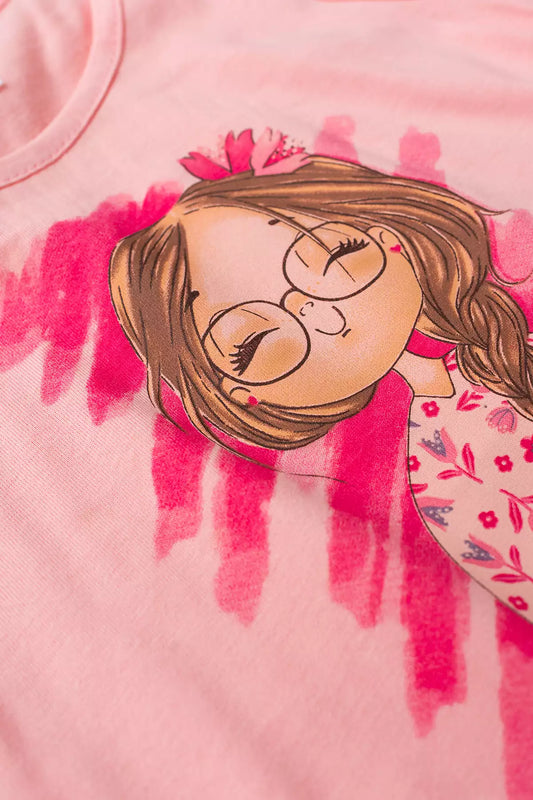 Conjunto de Verão para Menina Bonequinha Encantada Rosa