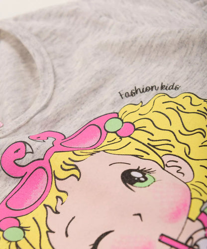 Conjunto de Verão para Menina Bonequinha Mescla