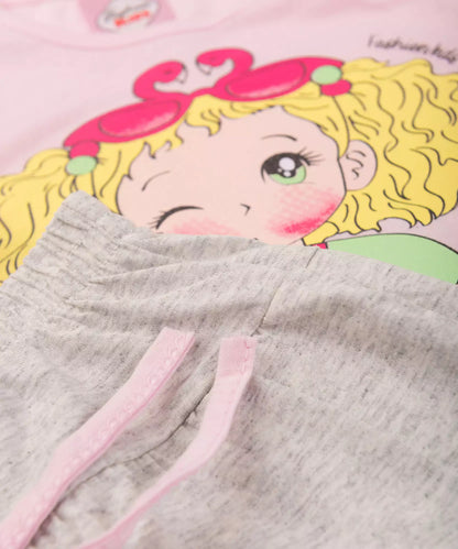 Conjunto de Verão para Menina Bonequinha Rosa
