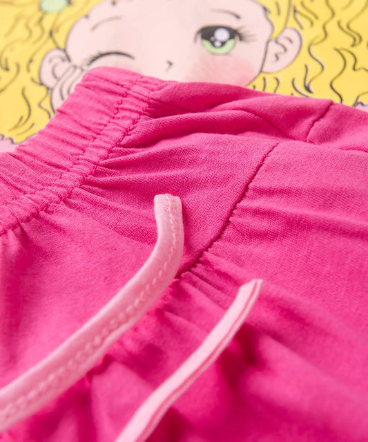 Conjunto de Verão para Menina na Bonequinha em Rosa
