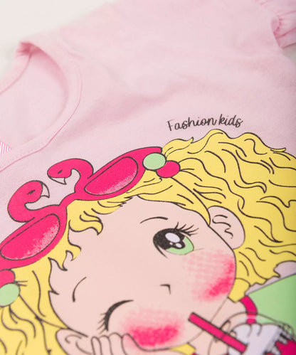 Conjunto de Verão para Menina Bonequinha Rosa