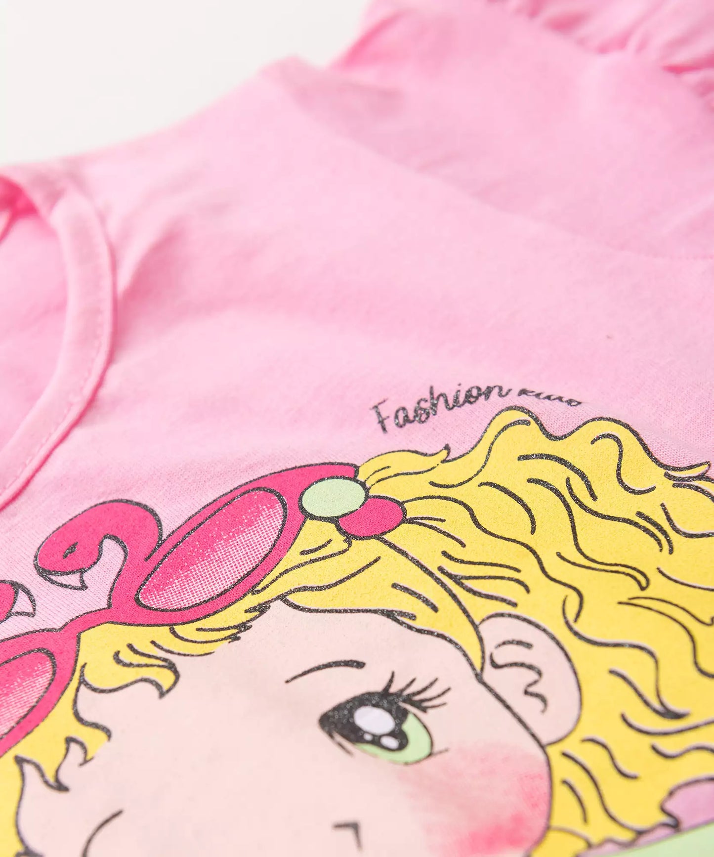 Conjunto de Verão para Menina na Bonequinha em Rosa