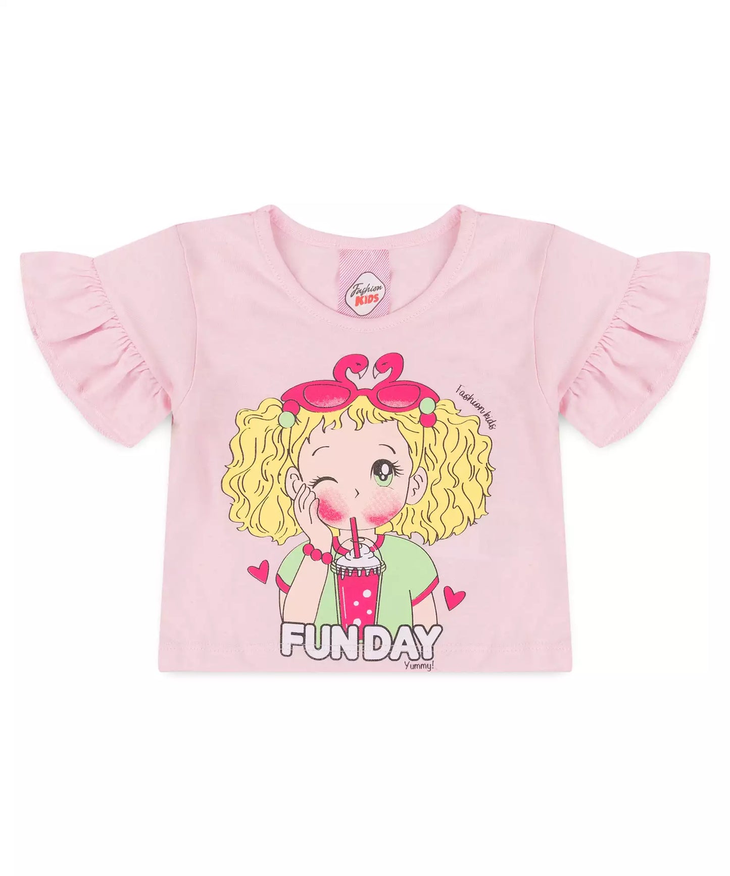 Conjunto de Verão para Menina Bonequinha Rosa