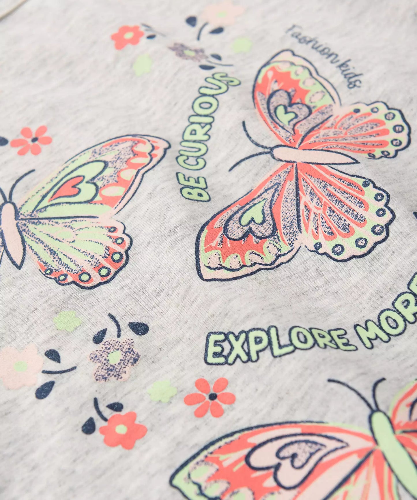 Conjunto de Verão para Menina Borboleta  Mescla