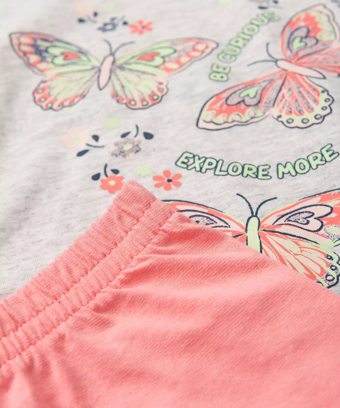 Conjunto de Verão para Menina Borboleta  Mescla