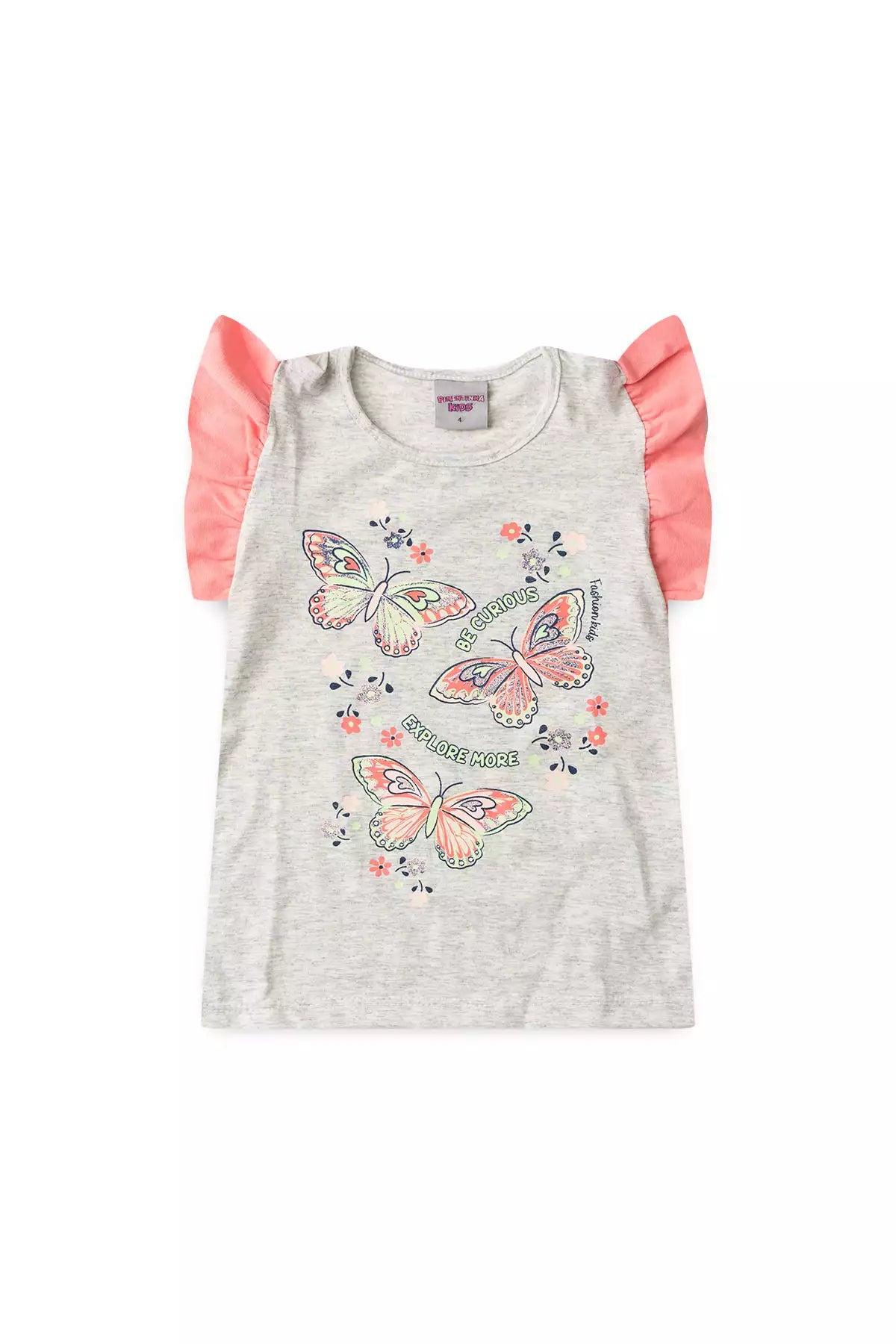 Conjunto de Verão para Menina Borboleta  Mescla