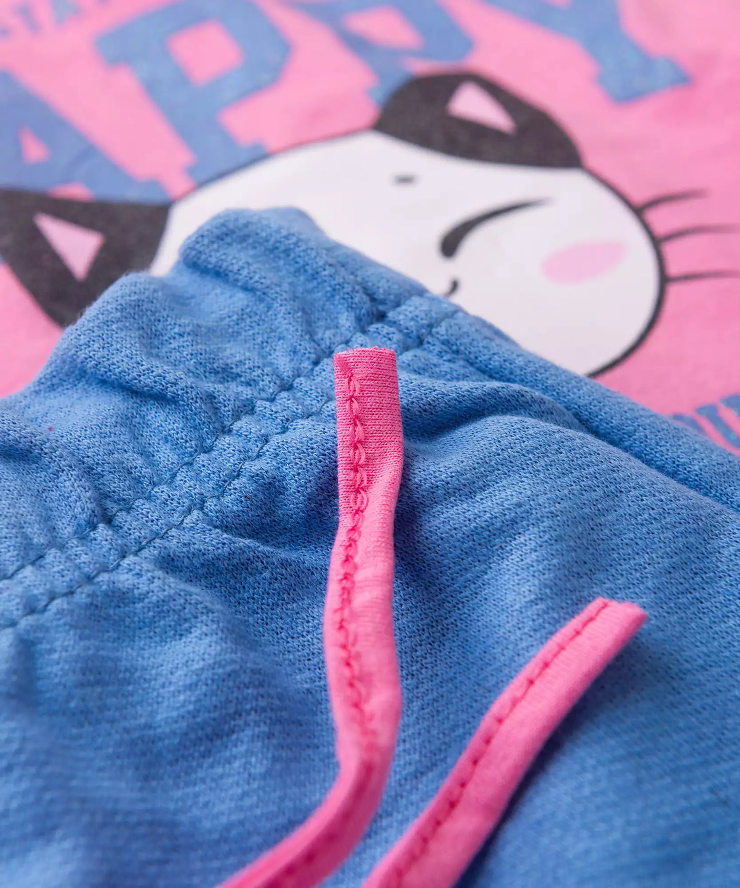 Conjunto de Verão para Menina Cat Rosa