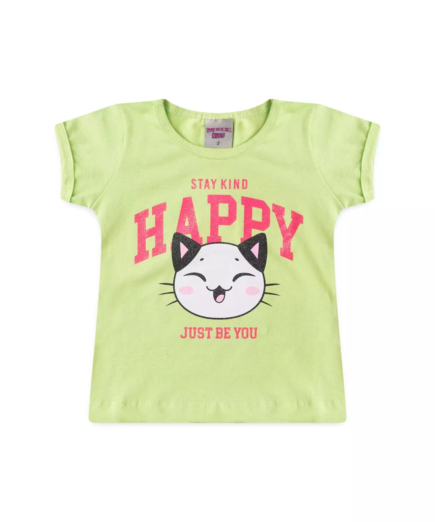 Conjunto de Verão para Menina Cat Verde