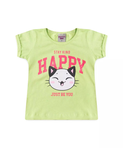 Conjunto de Verão para Menina Cat Verde
