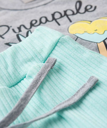 Conjunto de Verão para Menina Coração Mescla
