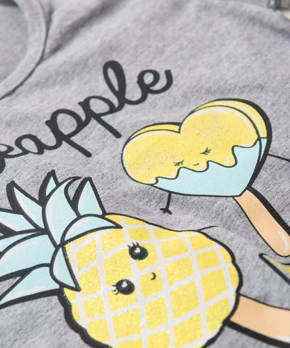 Conjunto de Verão para Menina Coração Mescla