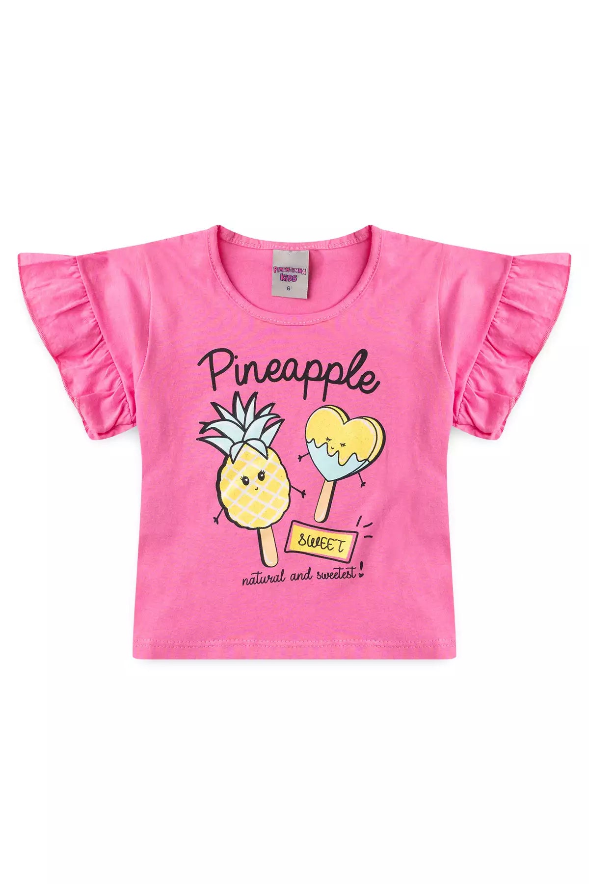 Conjunto de Verão para Menina Coração cor Rosa